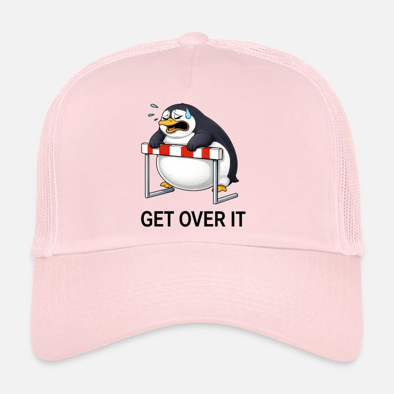 Courir drôle de scène dans un dessin animé de pingouin mignon Casquette trucker 