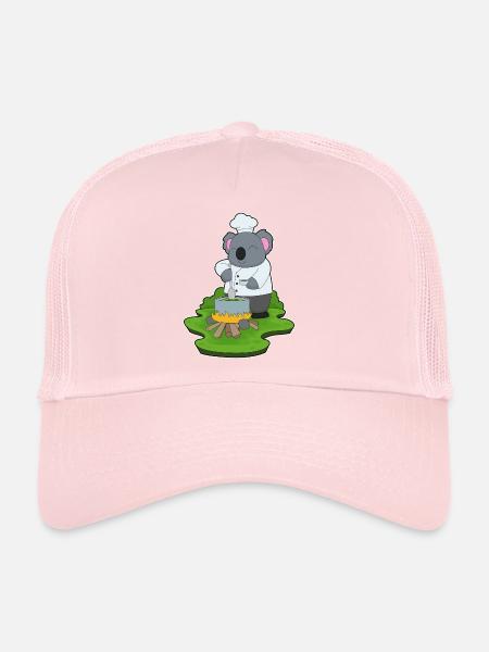 Cuisson en marmite de koala - Casquette trucker  - rose pâle - Devant