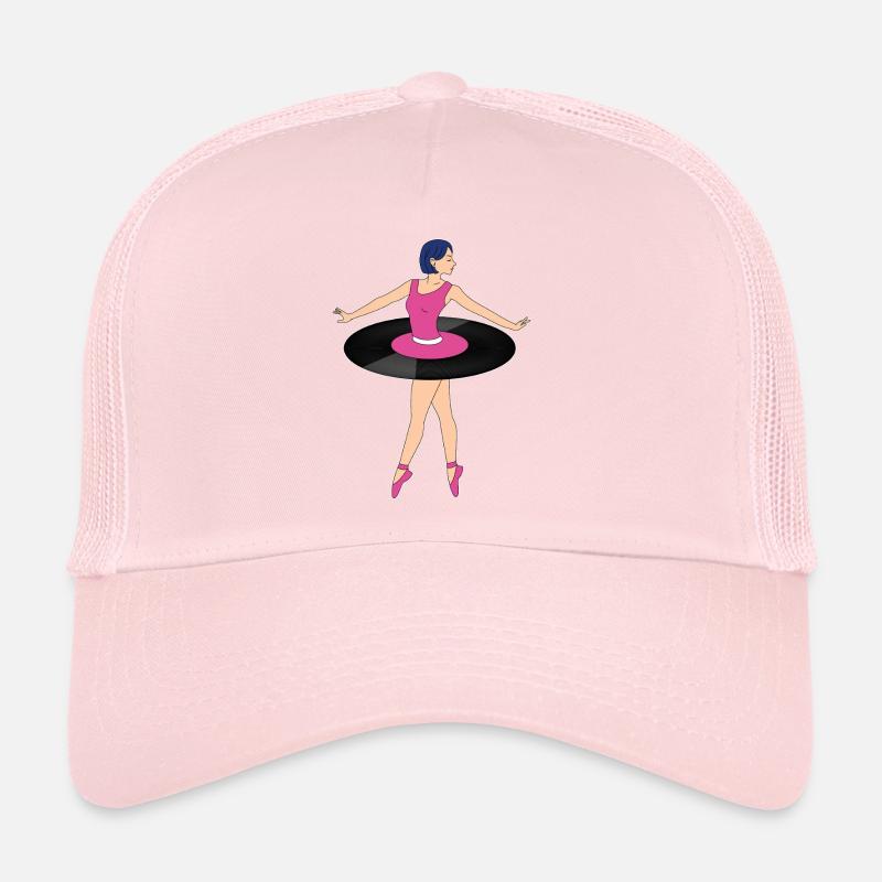 Ballerina in Vinyl Record Tutu Design Trucker Cap