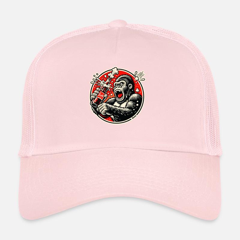 Soda gorilla in retro comic Trucker Cap