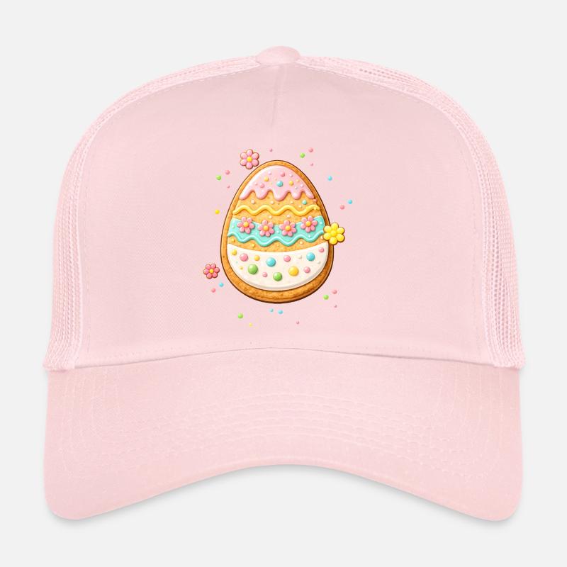 Decorated Easter egg as a cookie with colorful frosting Trucker Cap