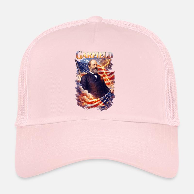 Patriotic Portrait Storm Trucker Cap
