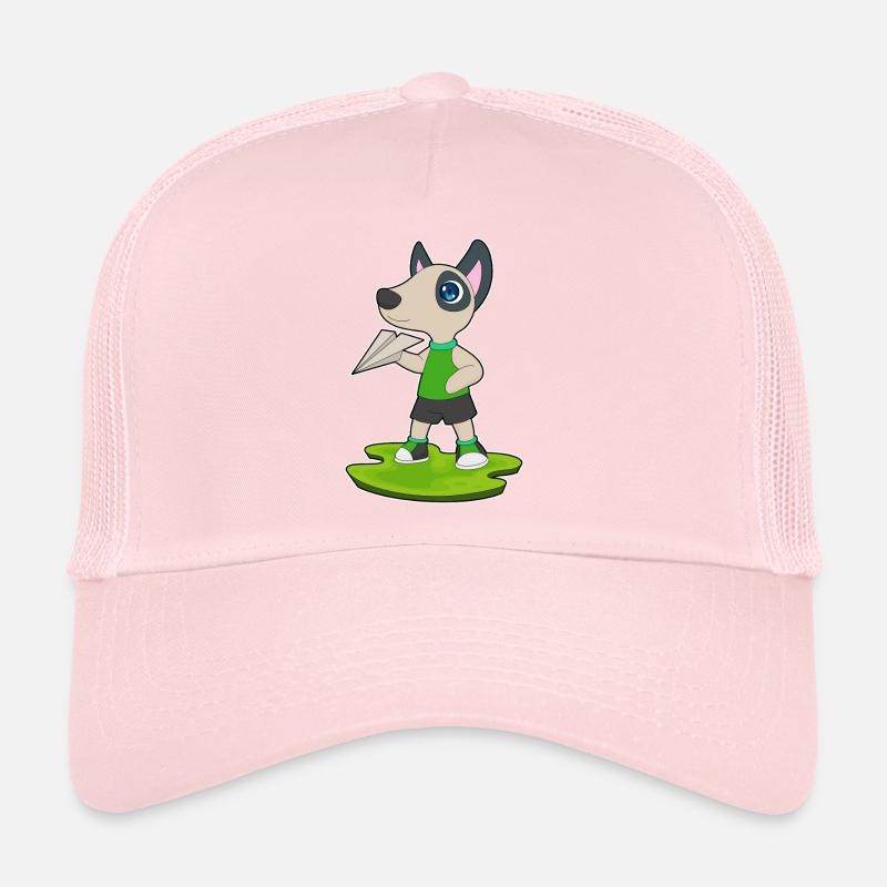 Hund Papierflieger - Trucker Cap - Hellrosa