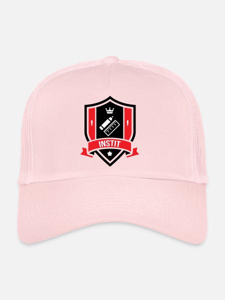 Coat of arms Instit: The Badge of the Schoolmasters! - Trucker Cap - pale pink - Front