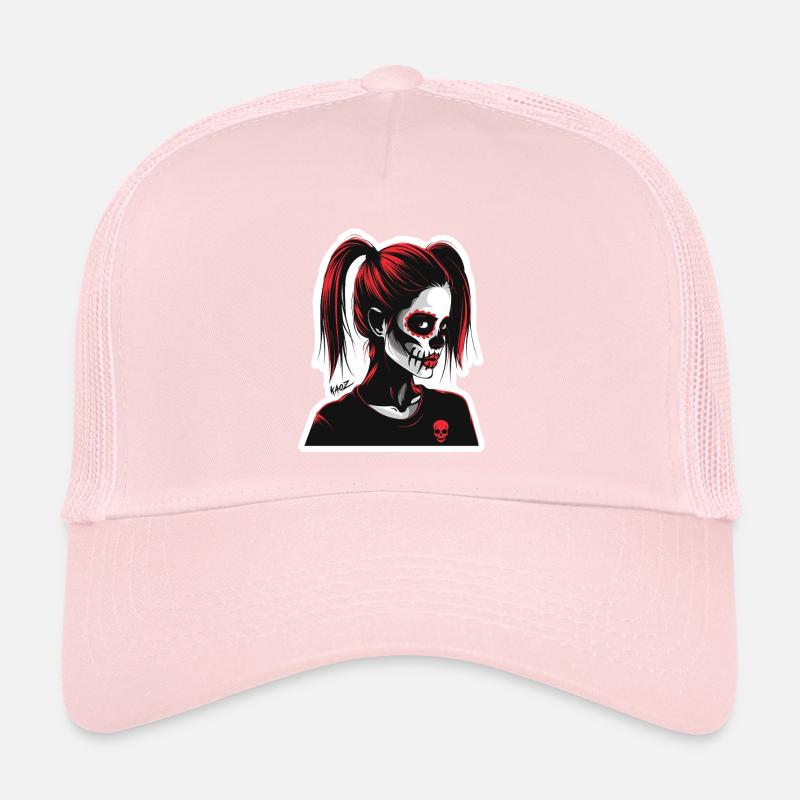 Punk Dia de Muertos Portrait Trucker Cap