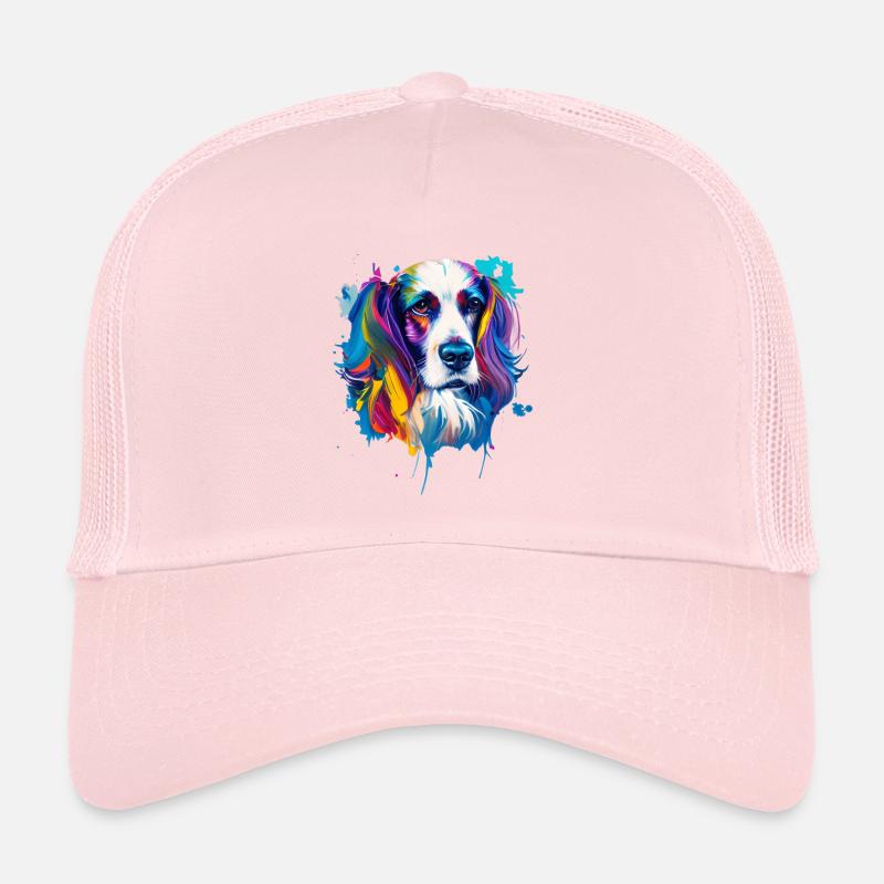 Cocker Spaniel Hund Farbenfrohes Pop-Art-Porträt Trucker Cap