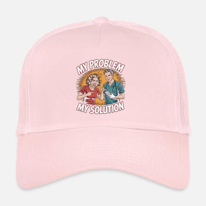 Mobile Vet My Problem My Pictogram Dad Veterinary Trucker Cap