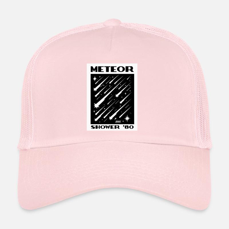Meteor Shower 80s Retro Print Trucker Cap