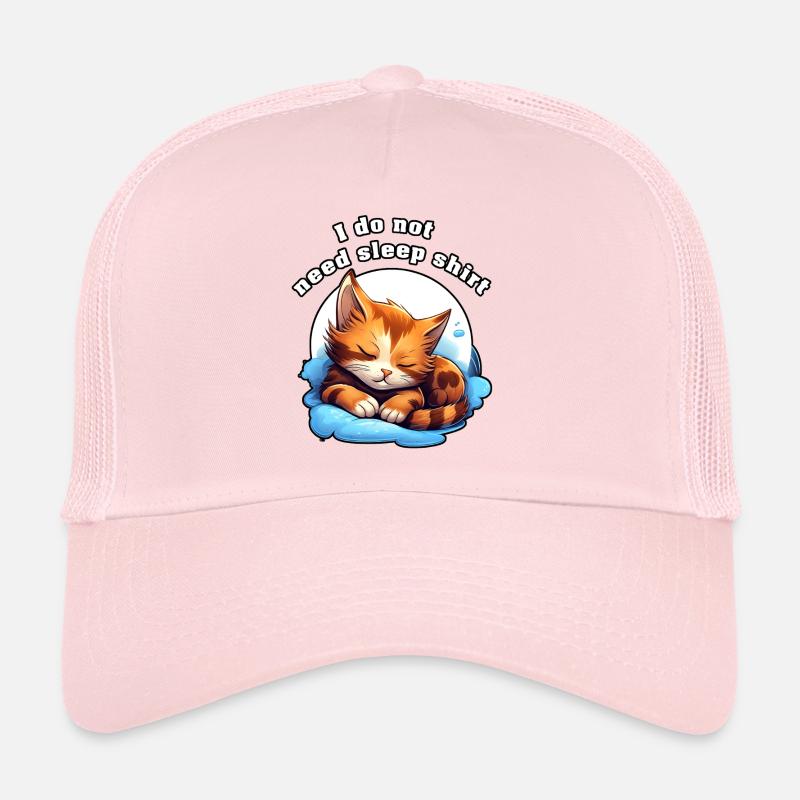 Sleepless Cat on Clouds Sleep Shirt Trucker Cap