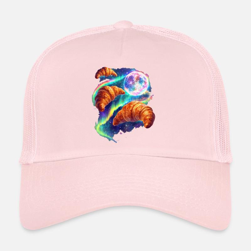 Kosmische Croissants im Sternenhimmel Trucker Cap