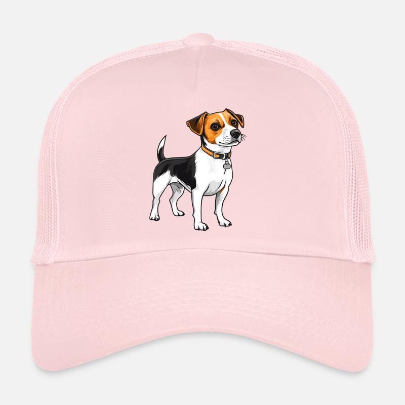 Jack Russel Chien avec collier Casquette trucker 