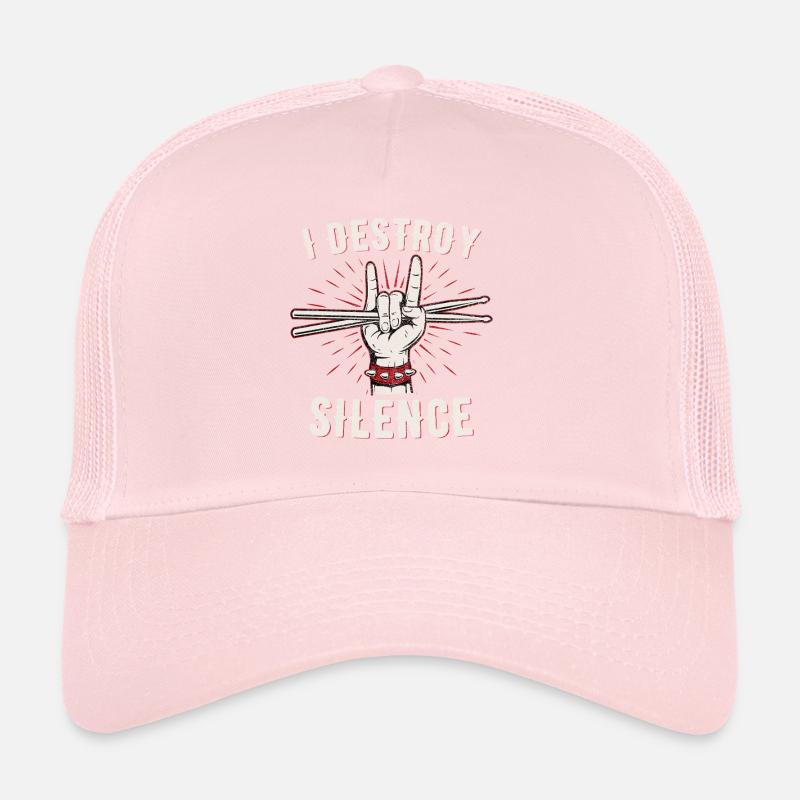 Graphique de la main du batteur I Destroy Silence Casquette trucker 