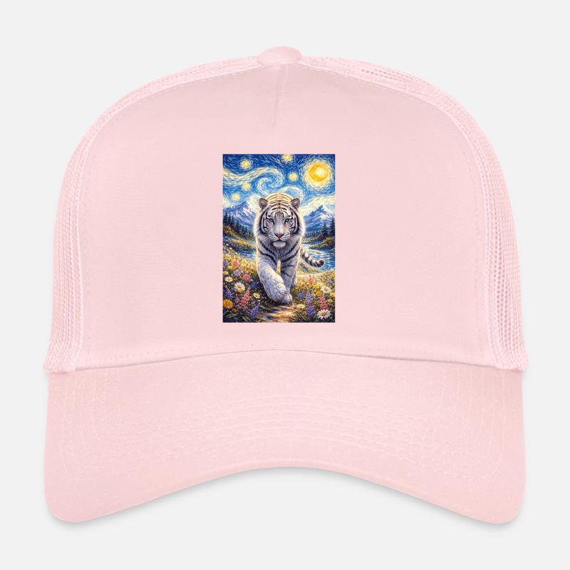 White Tiger Starry Night Trucker Cap