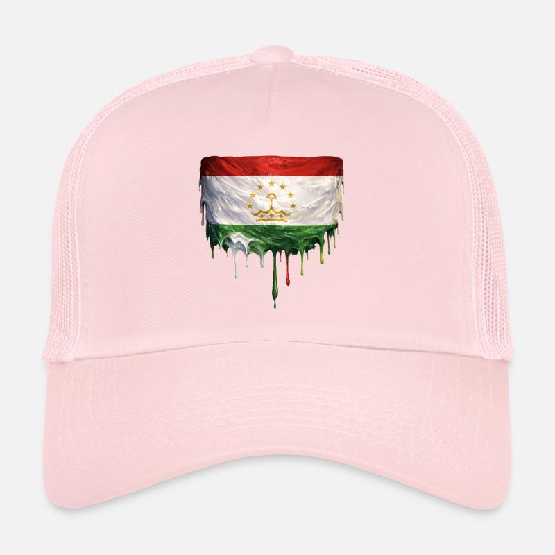 Gouttes de graffitis du drapeau tadjik Casquette trucker 