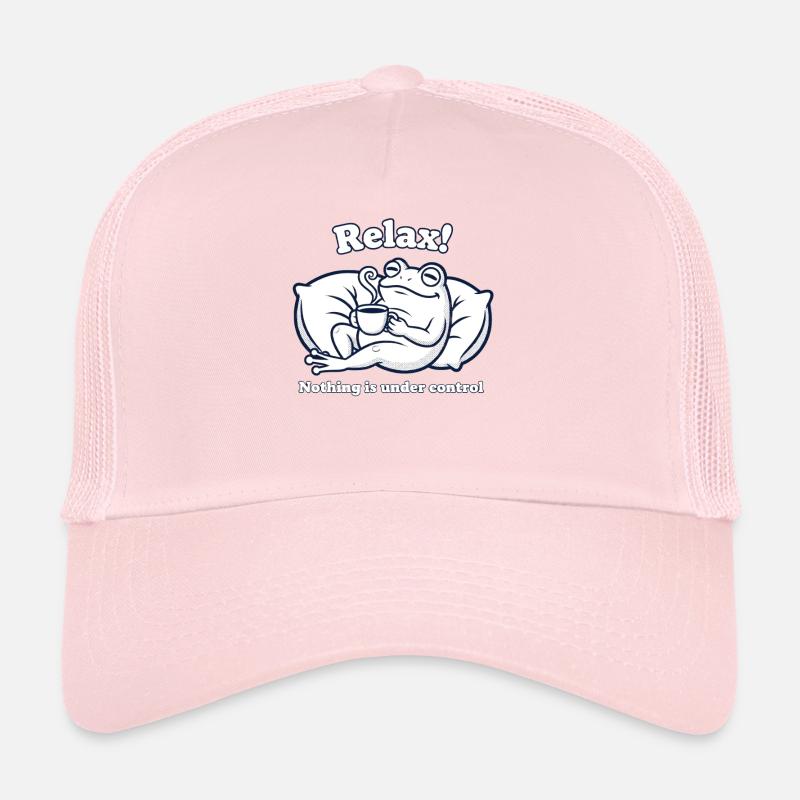 Relax! Frog with coffee Trucker Cap