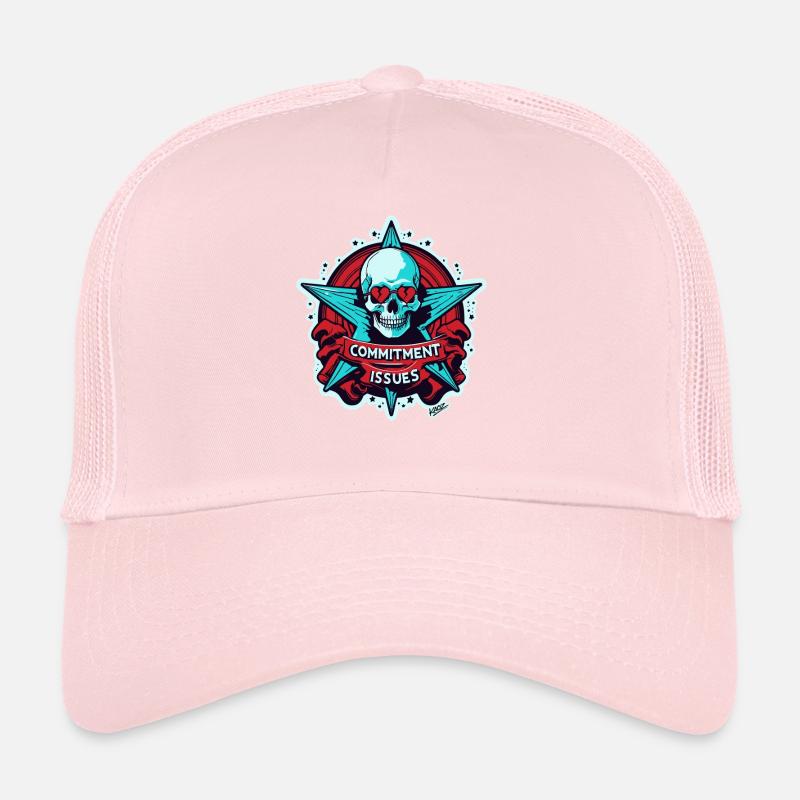Problèmes d’engagement : Badge de crâne Casquette trucker 