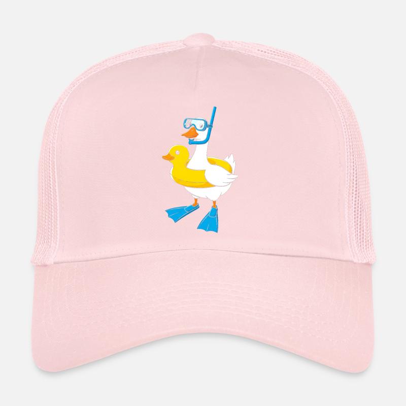 Canard snorkeling avec nageoires Casquette trucker 
