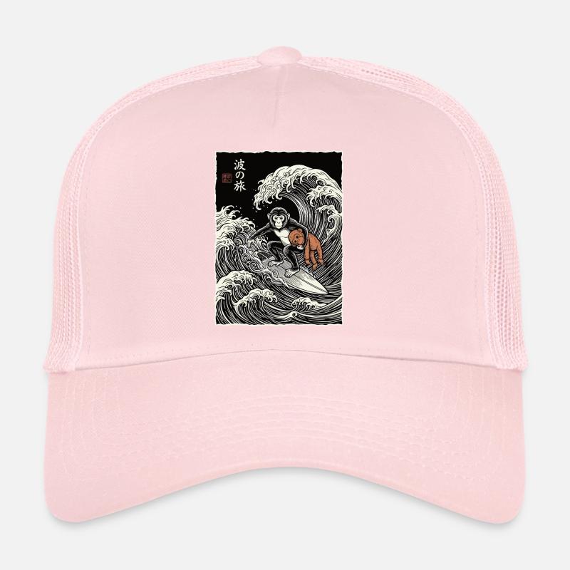 Ukiyo-e Baby Monkey Punch Trucker Cap