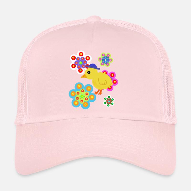 Retro Spring Summer Retro Chick Chicken Trucker Cap