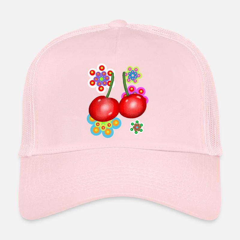 Cerises rétro Printemps-Été Rétro Casquette trucker 