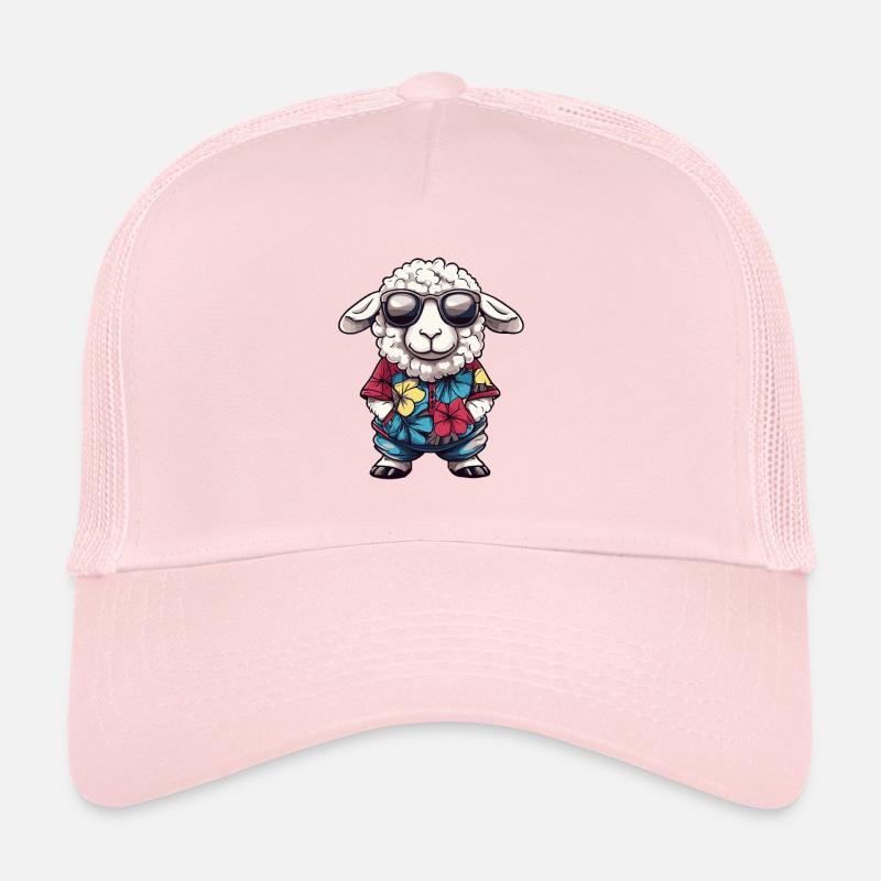 Sheep Comic Holiday Trucker Cap