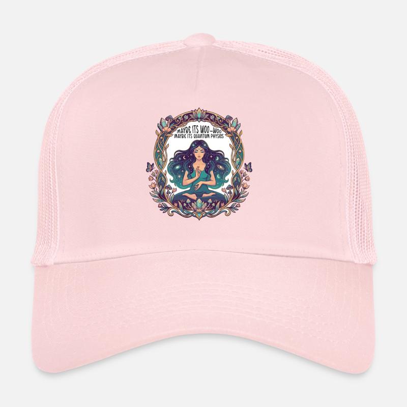 Maybe Its Woo-woo Maybe Its Quantum Physics Woman  - Casquette trucker  - rose pâle