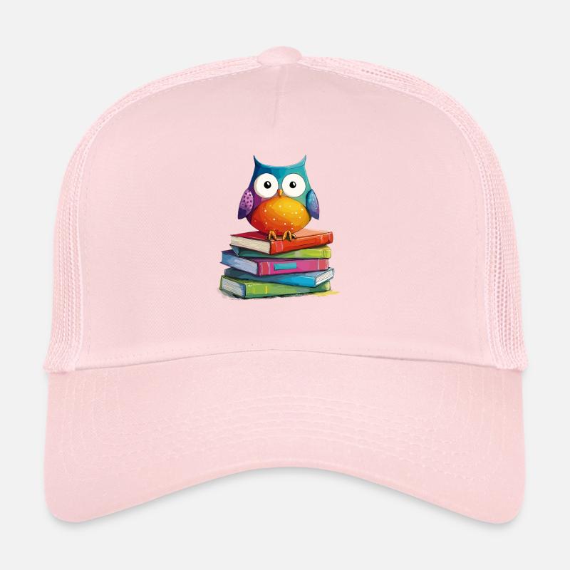 Bücherstapel Eule Trucker Cap