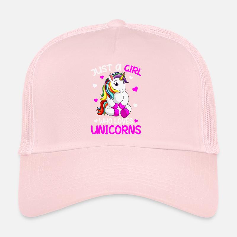 Nur ein Mädchen, das Einhörner liebt Trucker Cap