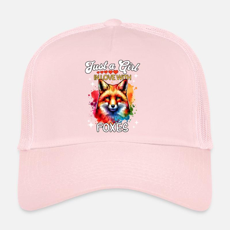 Red Fox Fox Girl Fox Trucker Cap
