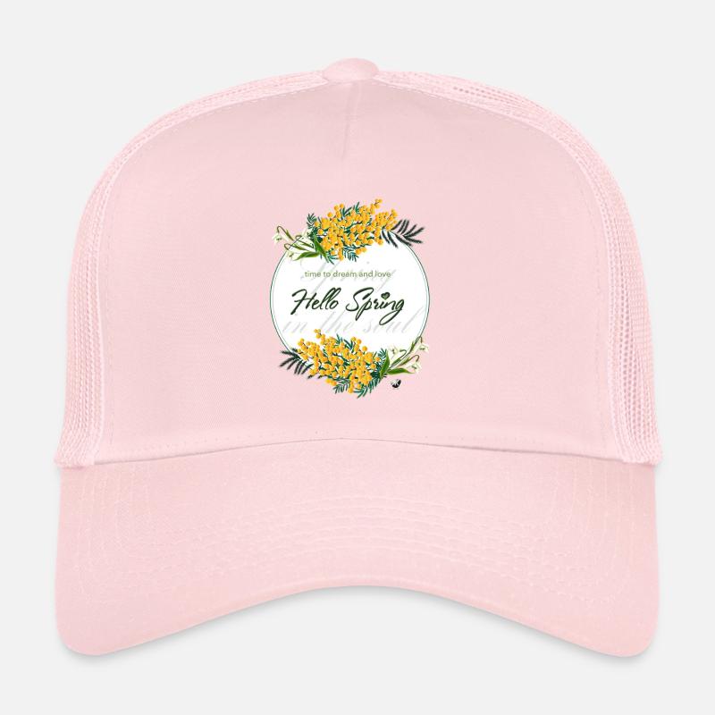 Mimose und Frühlingsglöckchen. Hello spring Trucker Cap
