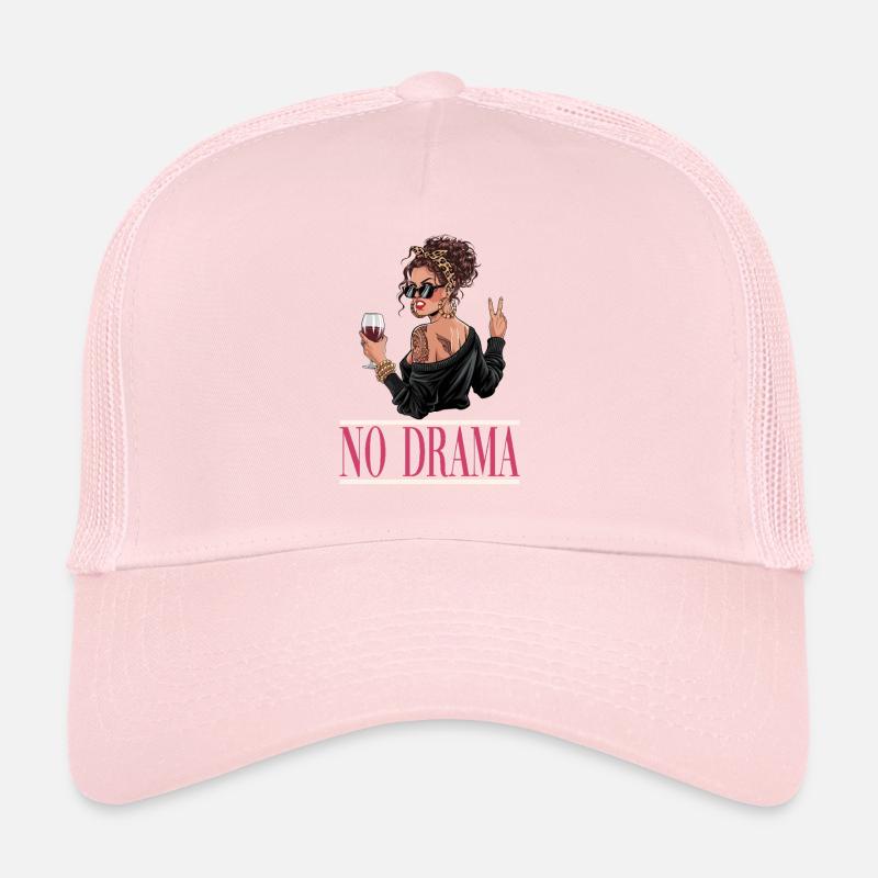 No Drama Diva Style Print Trucker Cap