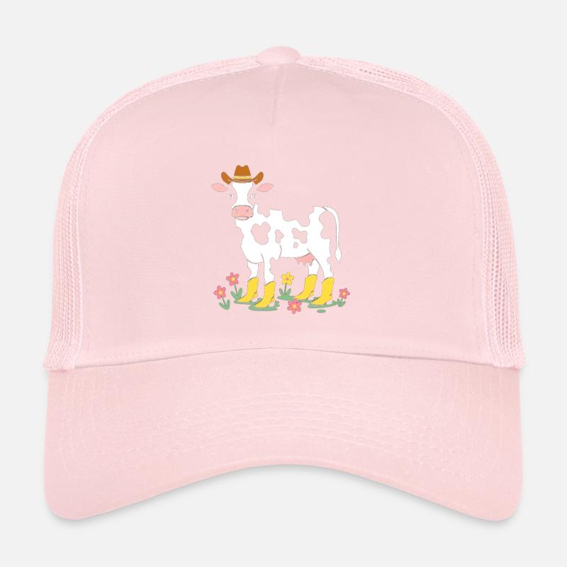Vache style cowboy avec bottes Casquette trucker 