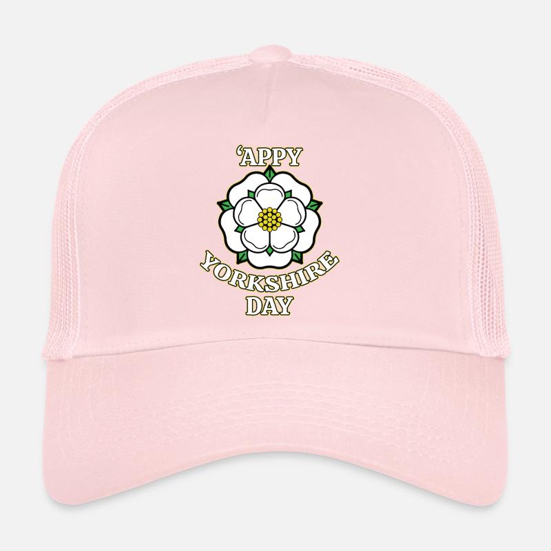 Frohen Yorkshire-Tag, White Rose County Trucker Cap