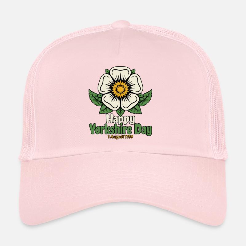 Joyeuse Journée du Yorkshire 1er août 1759 Rose Blanche Casquette trucker 