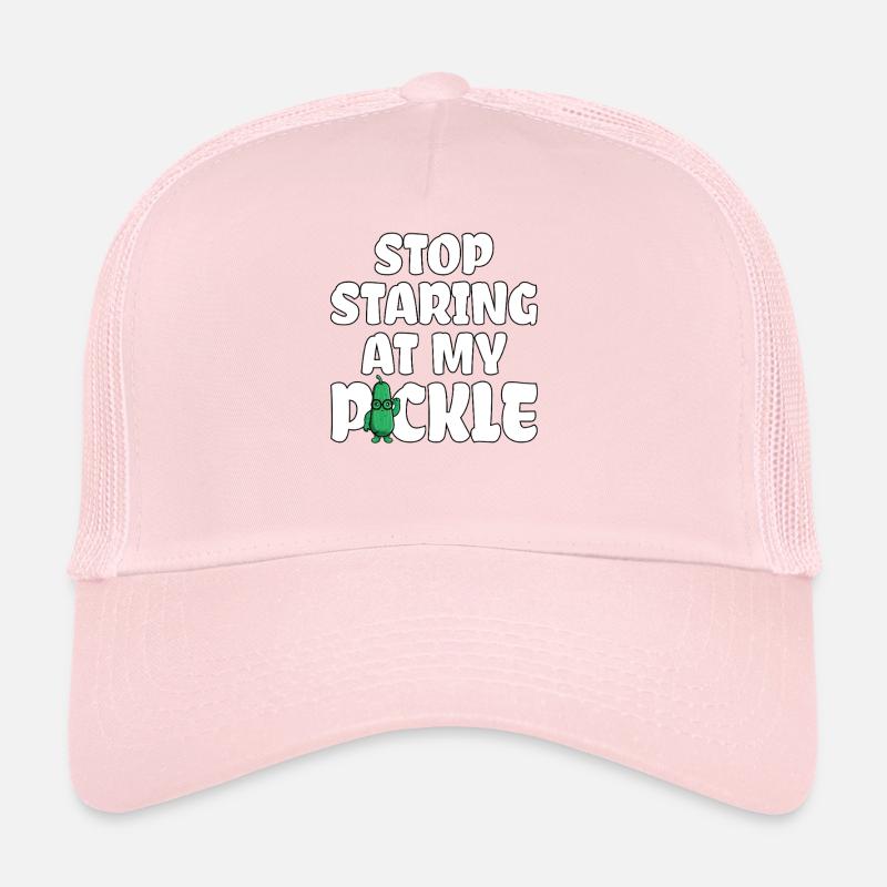 Arrêtez de regarder mon concombre cornichon Dictons drôles Casquette trucker 