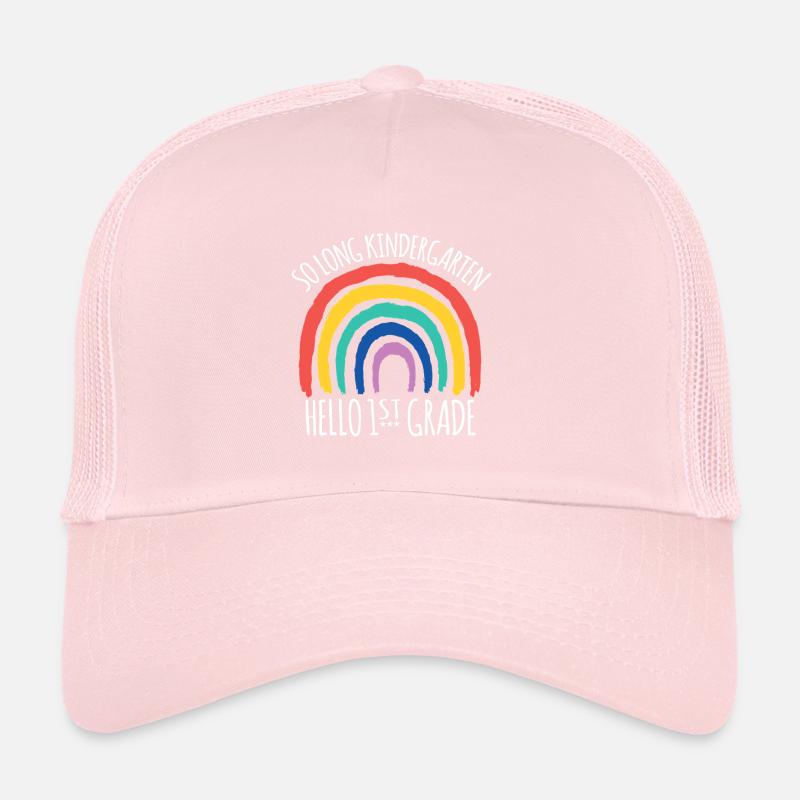 Rainbow Hello 1st Grade Goodbye Trucker Cap