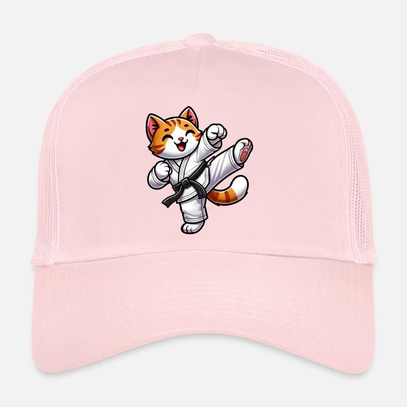 Chat de Karaté Cartoon Chaton Mignon Casquette trucker 