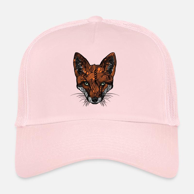 renard - Casquette trucker  - rose pâle