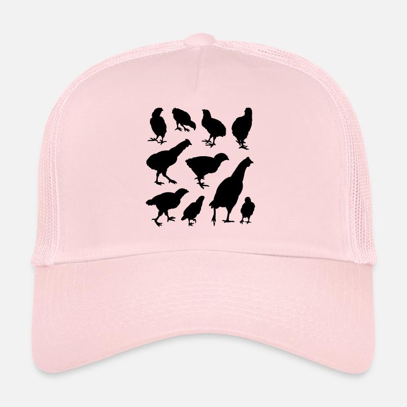 poulets - Casquette trucker  - rose pâle