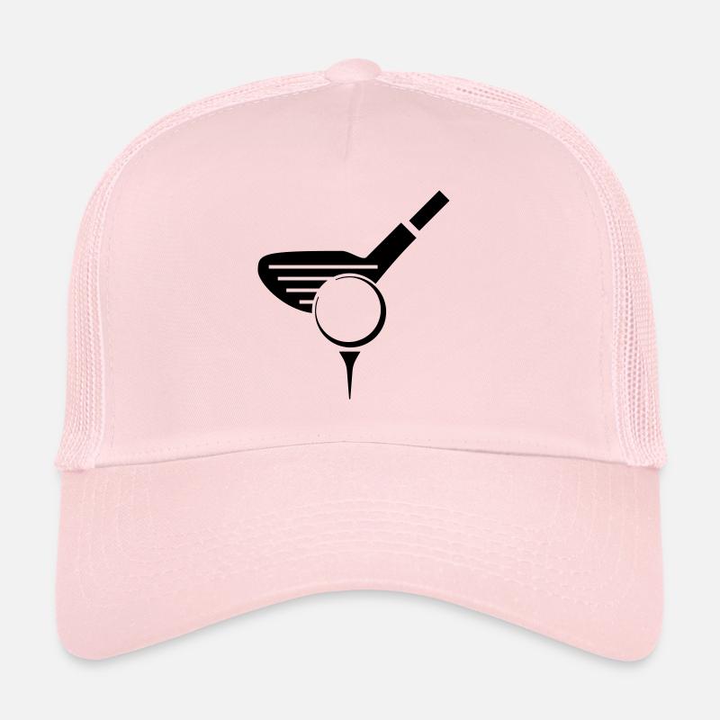 Golf - Golfball - Trucker Cap - Hellrosa
