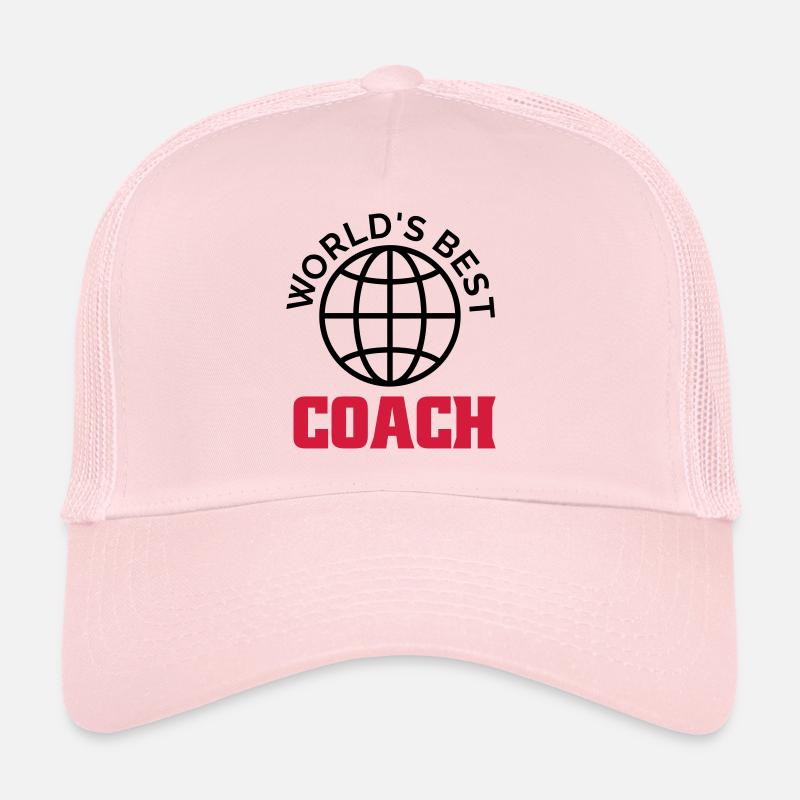 worlds best coach - Trucker Cap - pale pink