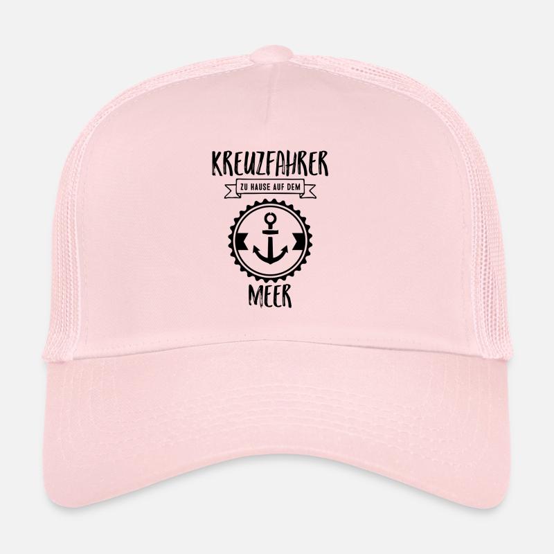 Kreuzfahrer - zu Hause auf dem Meer - Trucker Cap - Hellrosa