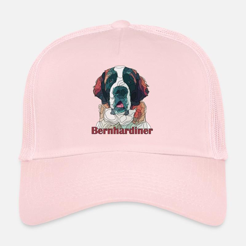 Saint-bernard - Casquette trucker  - rose pâle