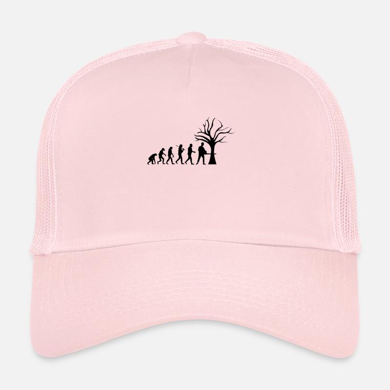 Forestry Tshirt evolution funny gift - Trucker Cap - pale pink