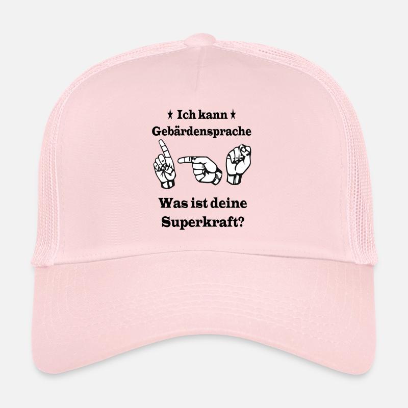 Gebärdensprache - Trucker Cap - Hellrosa