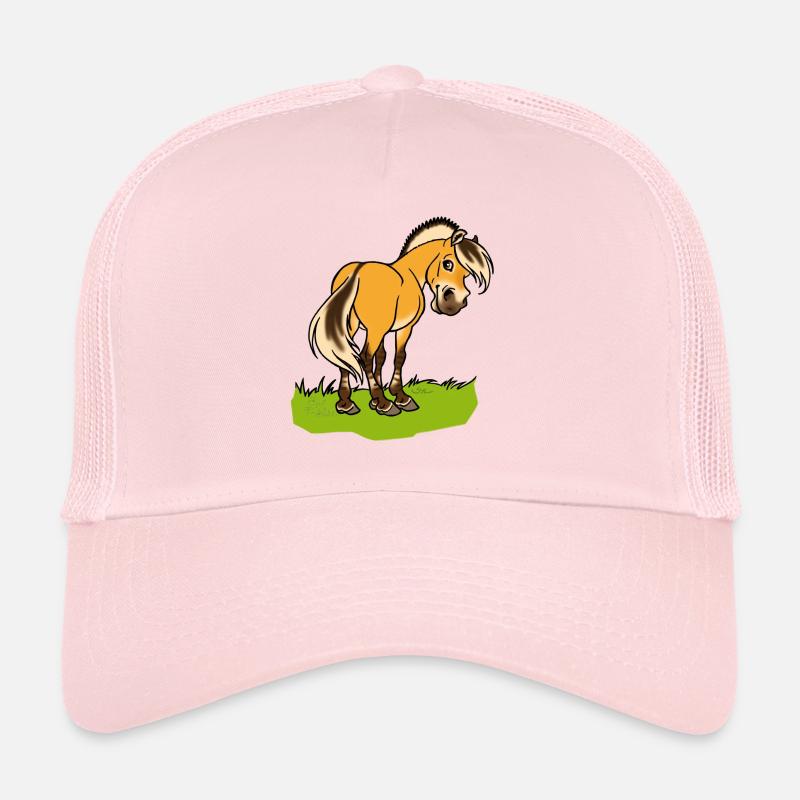 Freundliches Fjordpferd (Ohne Text) - Trucker Cap - Hellrosa