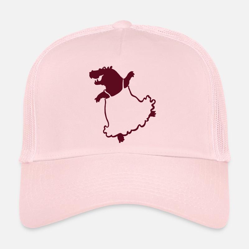 hippopotame dansant en robe Casquette trucker 
