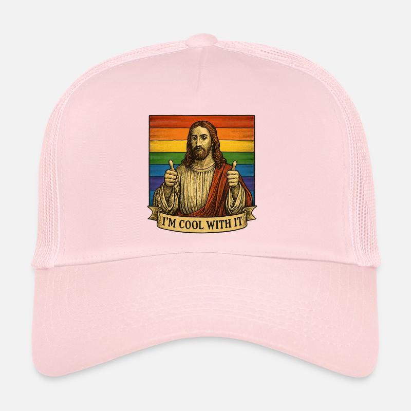 Rainbow Jesus – Je suis cool avec ça Casquette trucker 