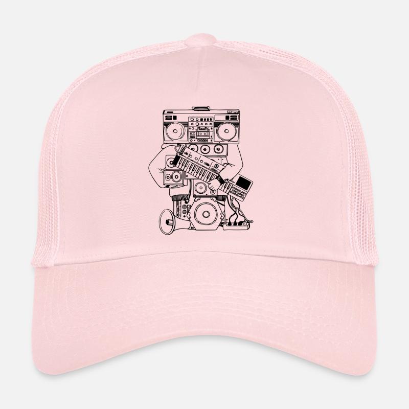 Electro un soundsystem - Casquette trucker  - rose pâle