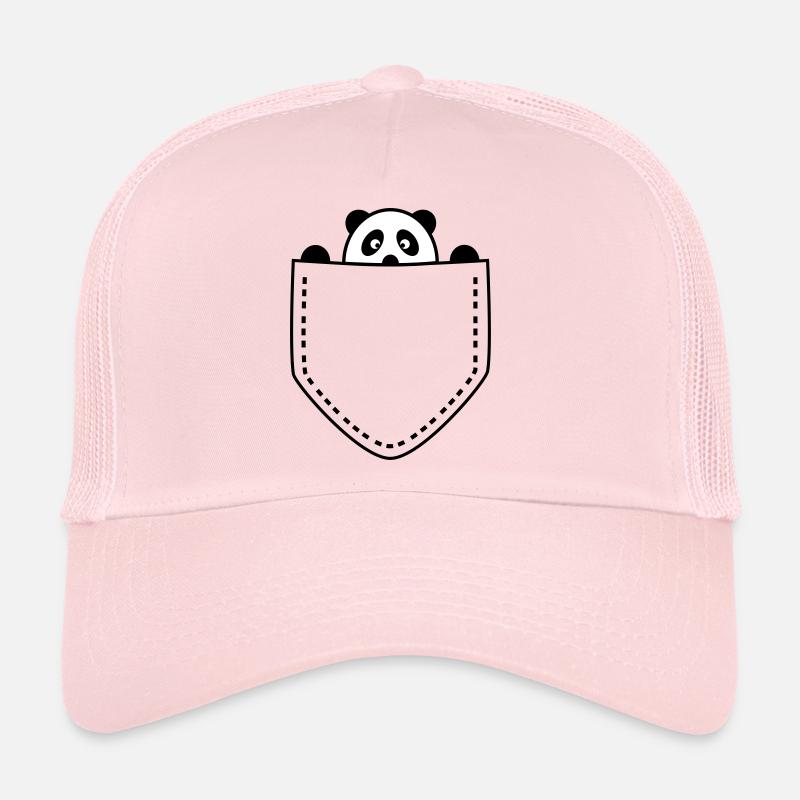 Panda dans le sac - Casquette trucker - rose pâle